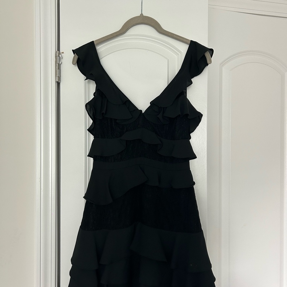 Bardot Black Sleeveless Fit and Flare Mini Dress